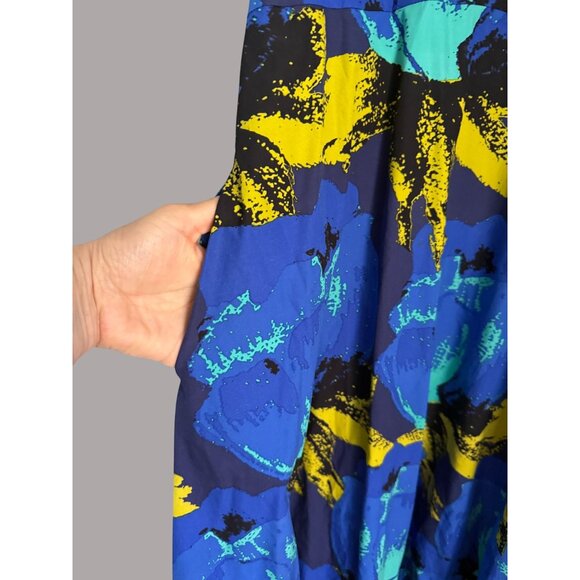 Christopher John Rogers V-Neck Maxi Dress With Flutter Sleeves & Bold Abstract P - Picture 8 of 9
